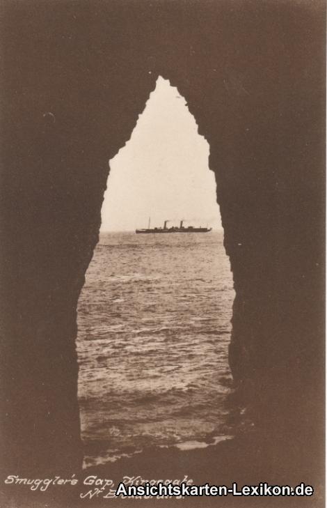 vergrößern: Bildseite historische Ansichtskarte von 1918: Smuggler's Gap, Kingsgate, Nr. Broadstairs::
