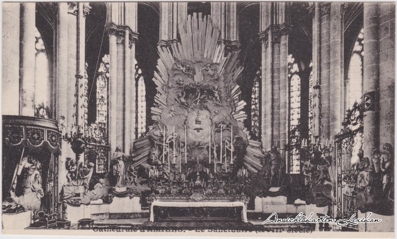 vergrößern: Bildseite historische Ansichtskarte von 1914: Kathedrale von Amiens:: Amiens