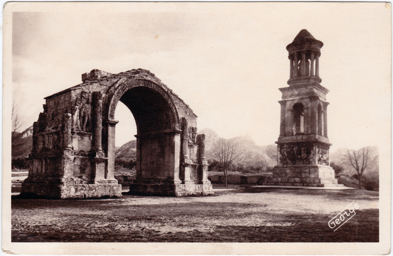 vergrößern: Bildseite historische Ansichtskarte von 1939: Monuments romains:: Saint-Rémy-de-Provence