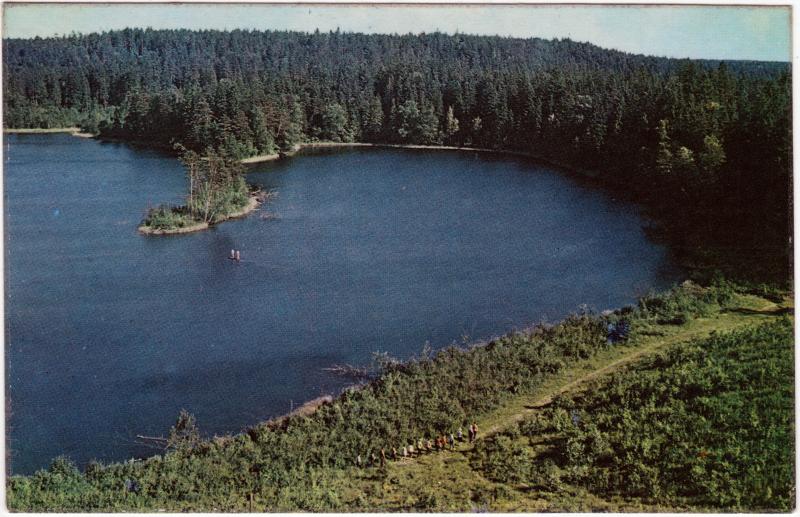 zoom: Image side vintage Postcard from 1970: Glubelka See Глубля:: Narochansky National Park
