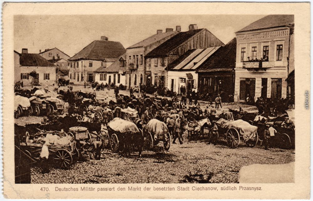 Zichenau Ciechanów Deutsches Militär Markt mazowieckie Masowien 1916 | eBay