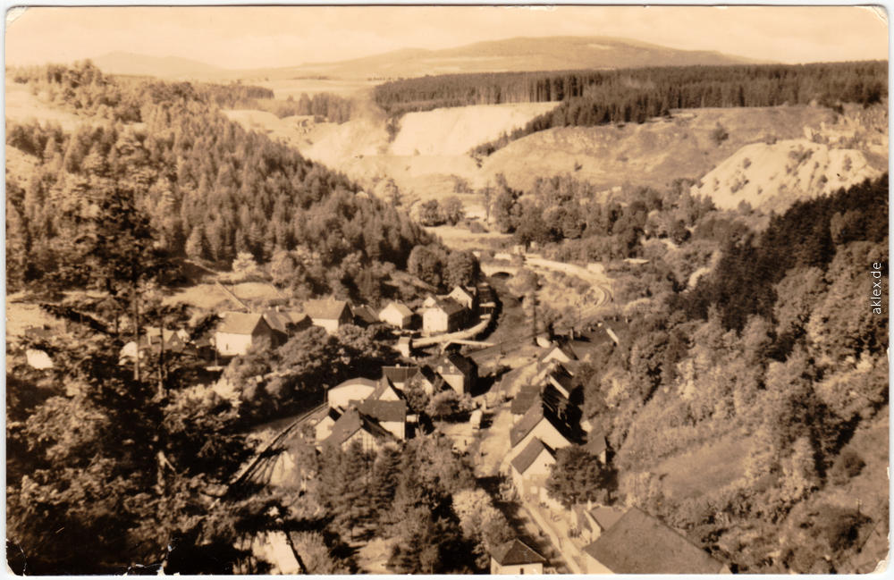 zoom: Image side vintage Postcard from 1969: Blick zum Brocken:: Rübeland
