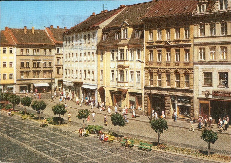 vergrößern: Bildseite historische Ansichtskarte von 1987: Platz der Jugend:: Zittau