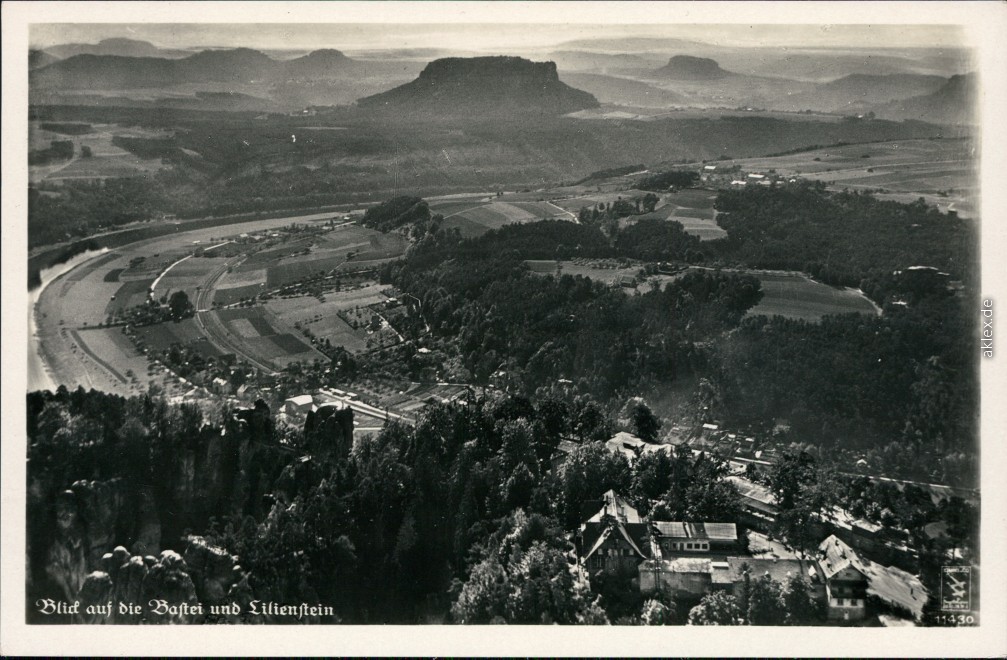 Luftbild K Nigstein Lilienstein K Nigstein S Chsische Schweiz