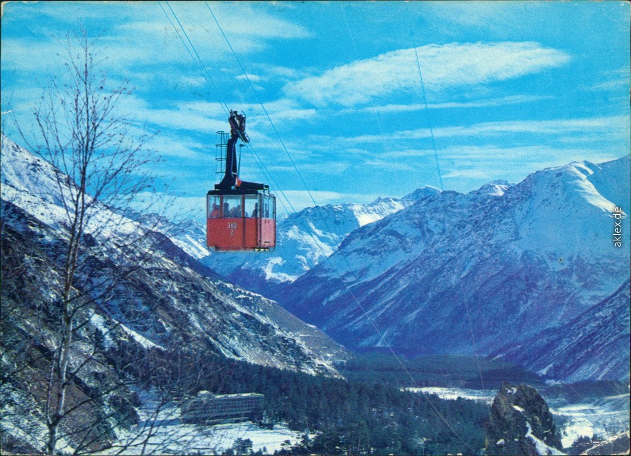 zoom: Image side vintage Postcard from 1978: Elbrus-Seilbahn::