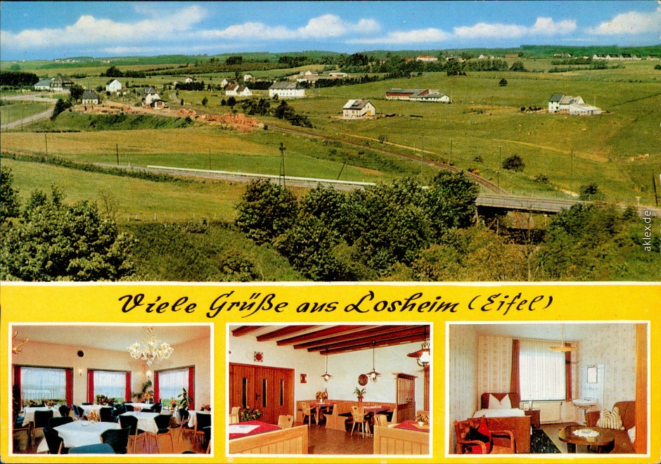 zoom: Image side vintage Postcard from 1977: Hotel, Pension Balter:: Manderfeld-Büllingen