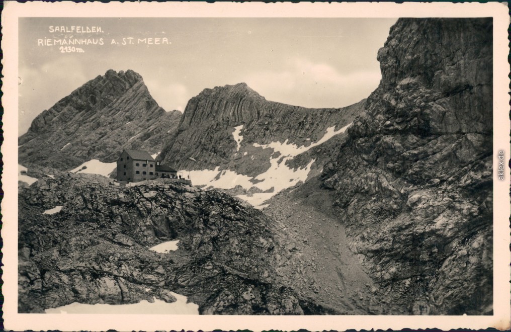 vergrößern: Bildseite historische Ansichtskarte von 1938: Riemannhaus (2130 m):: Maria Alm