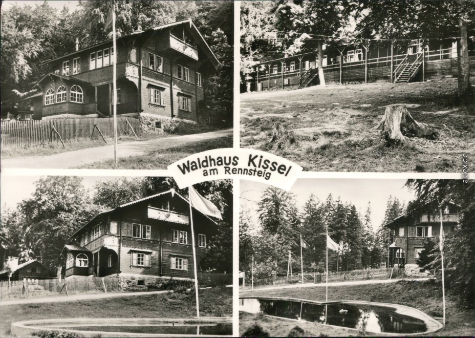 zoom: Image side vintage Postcard from 1971: Waldgaststätte "Kissel":: Moorgrund