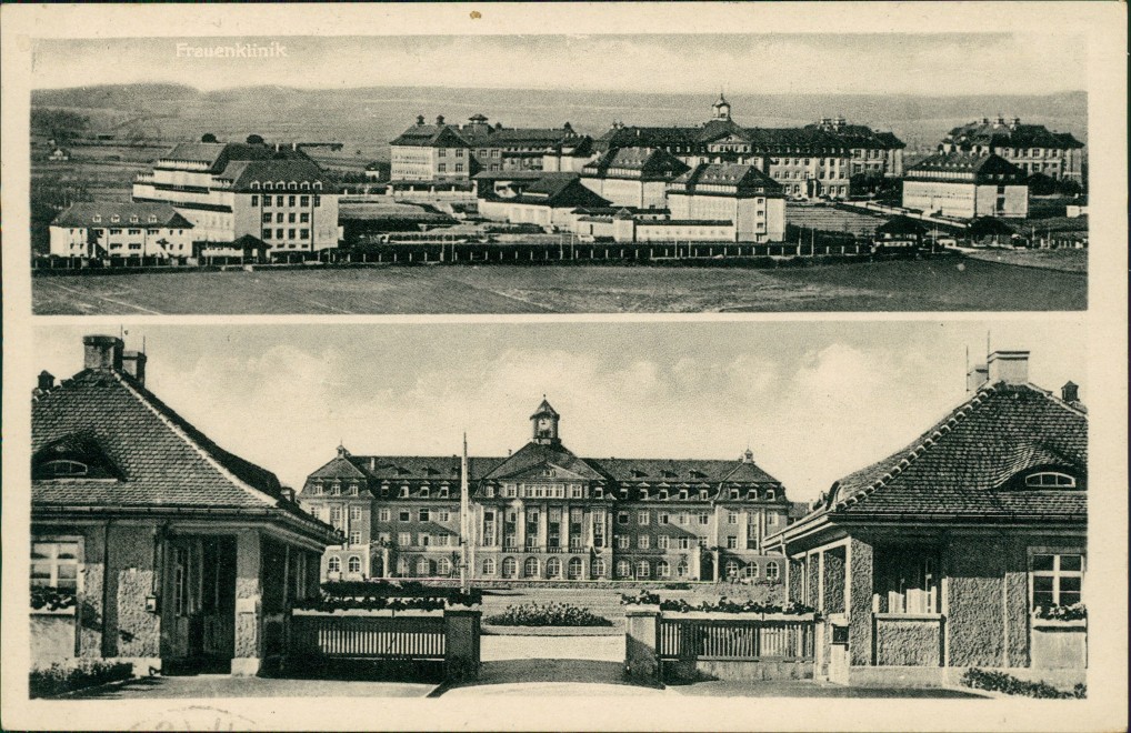 zoom: Image side vintage Postcard from 1942: 2 Bild: Heinrich Braun Krankenhaus:: Zwickau