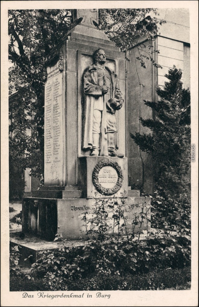 Das Kriegerdenkmal Spreetal Burg Spreewald Ansichtskarten Lexikon