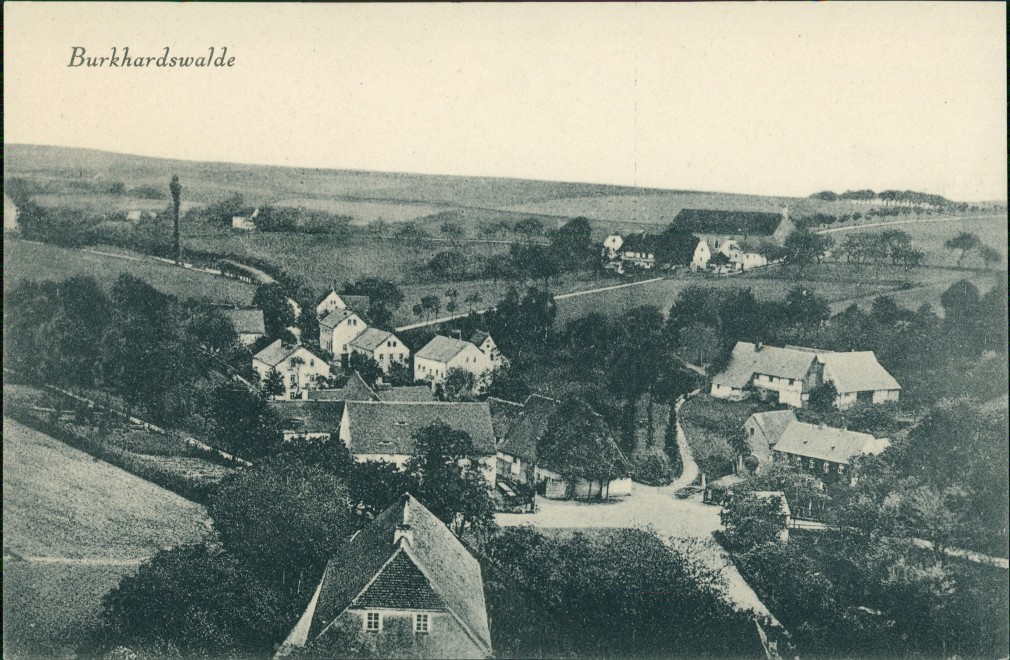 zoom: Image side vintage Postcard from 1912: Dorfpartie:: Burkhardswalde-Triebischtal-Klipphausen