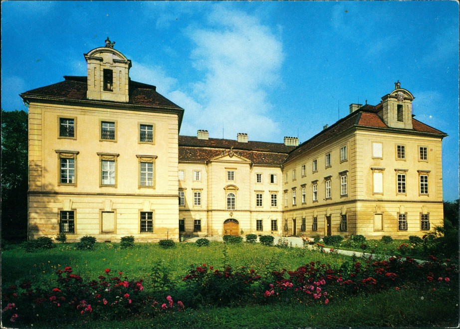 vergrößern: Bildseite historische Ansichtskarte von 1989: Zámek/Schloss:: Wisowitz