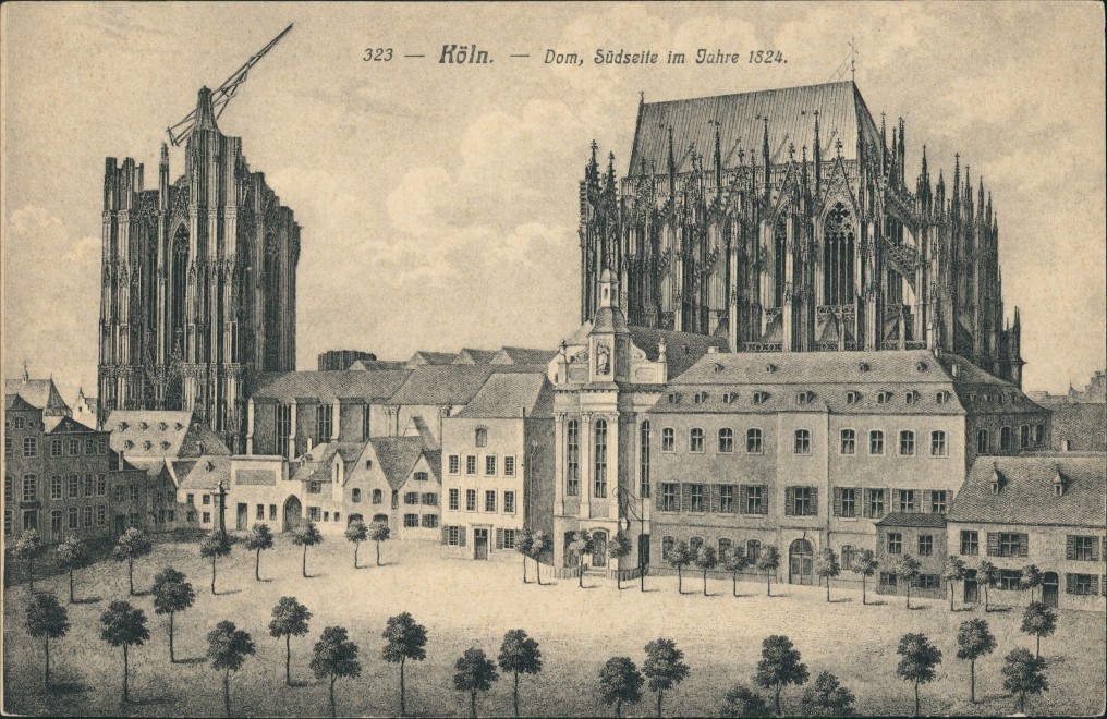 Kölner Dom im bau Köln Ansichtskarten Lexikon