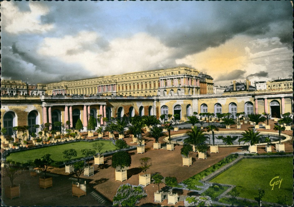 vergrößern: Bildseite historische Ansichtskarte von 1969: Orangerie coloriertes Foto:: Versailles