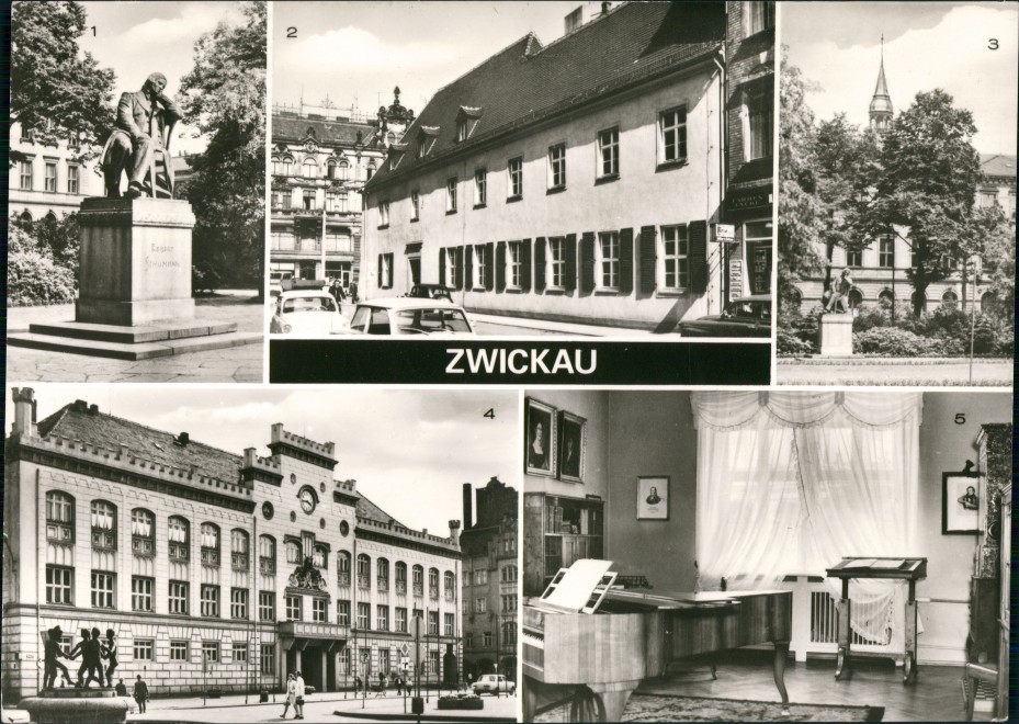 DDR Mehrbild AK Mit 5 Echtfoto Ansichten Zwickau Ansichtskarten