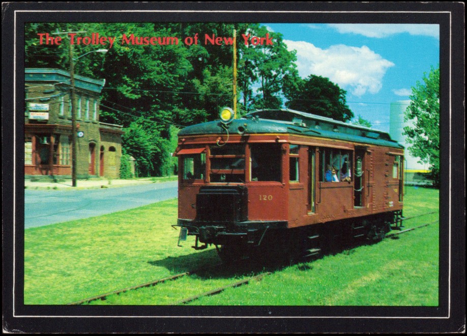 zoom: Image side vintage Postcard from 1980: TROLLEY MUSEUM KINGSTON, NEW YORK:: New York City
