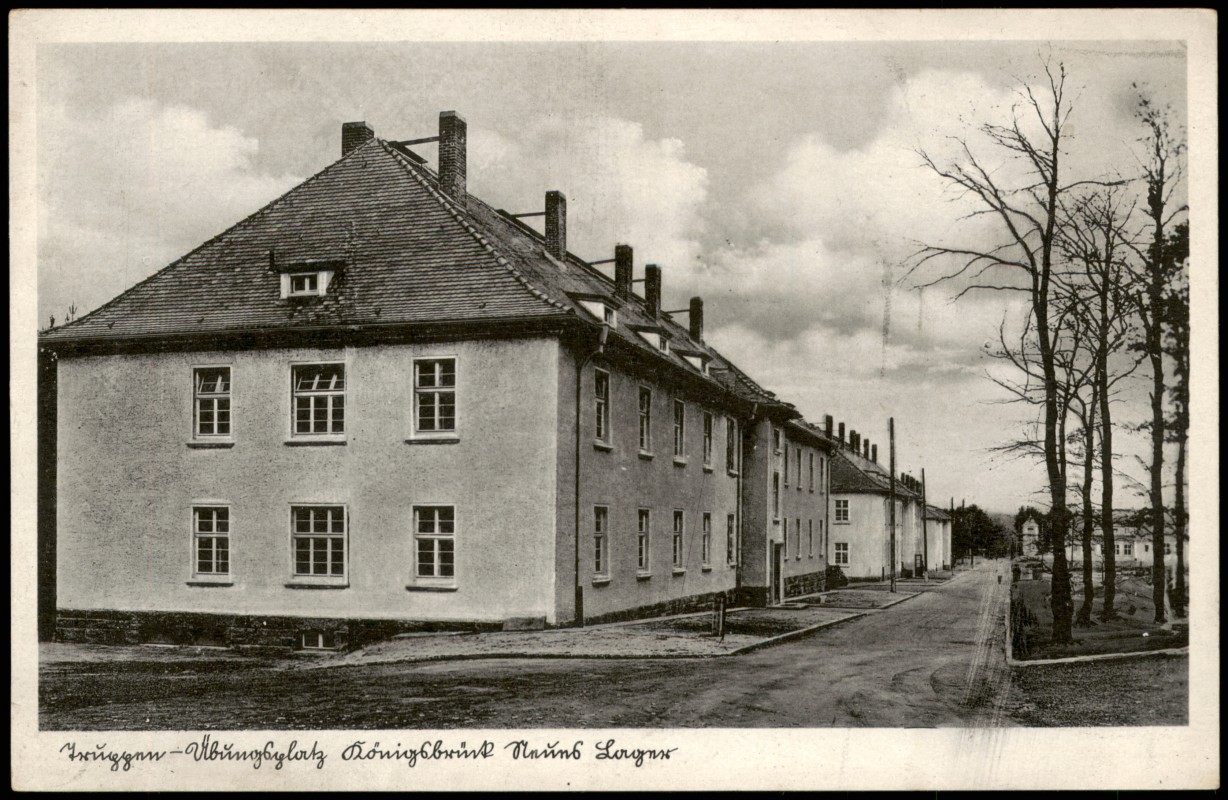 zoom: Image side vintage Postcard from 1939: Truppenübungsplatz Neue Kaserne:: Königsbrück