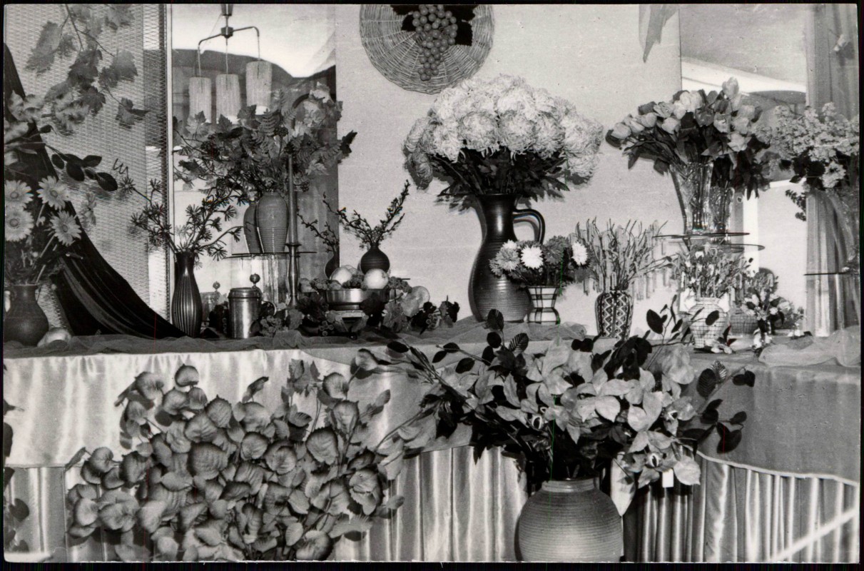 vergrößern: Bildseite historische Ansichtskarte von 1971: Blumenschau C. F. Sturm:: Sebnitz