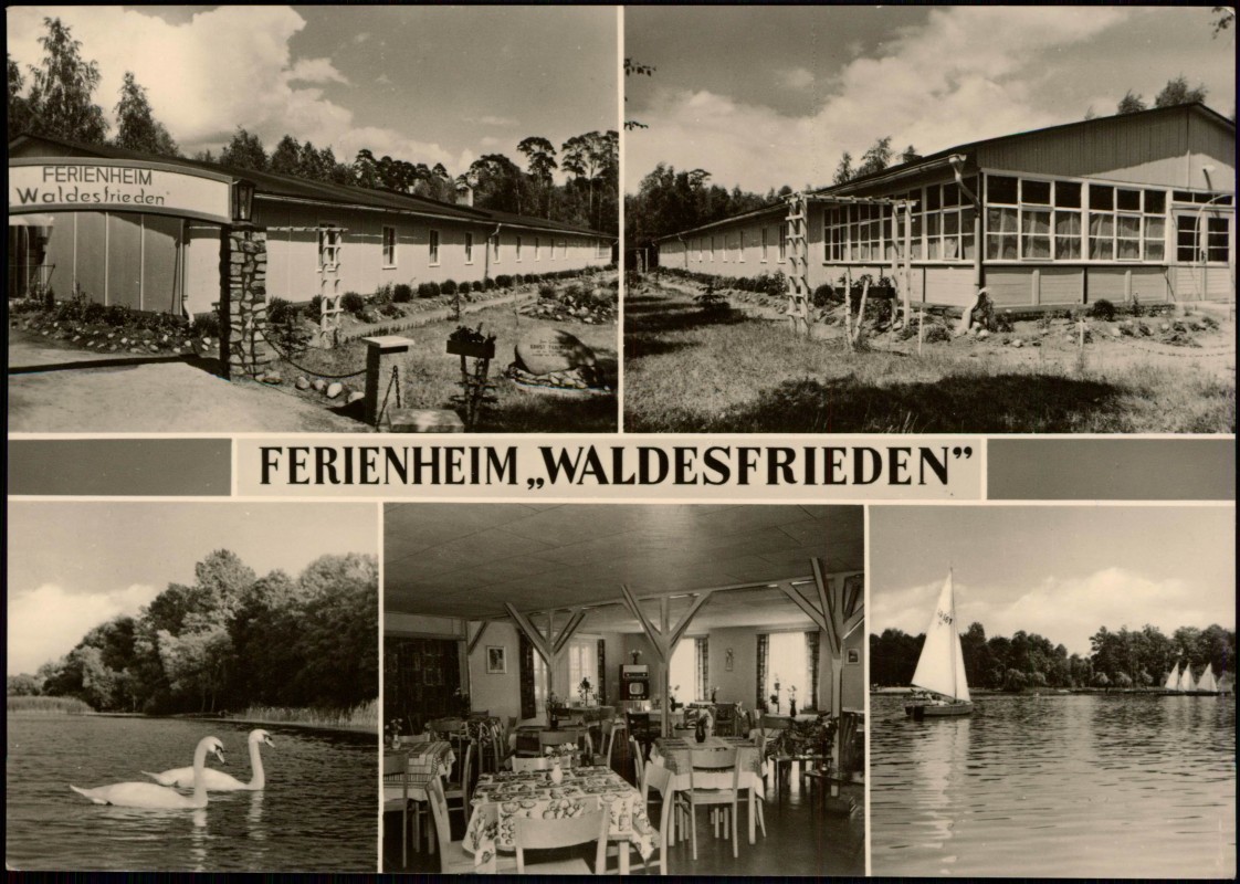 Ddr Mehrbild Ak Fotoansichten Ferienheim Waldesfrieden Arendsee