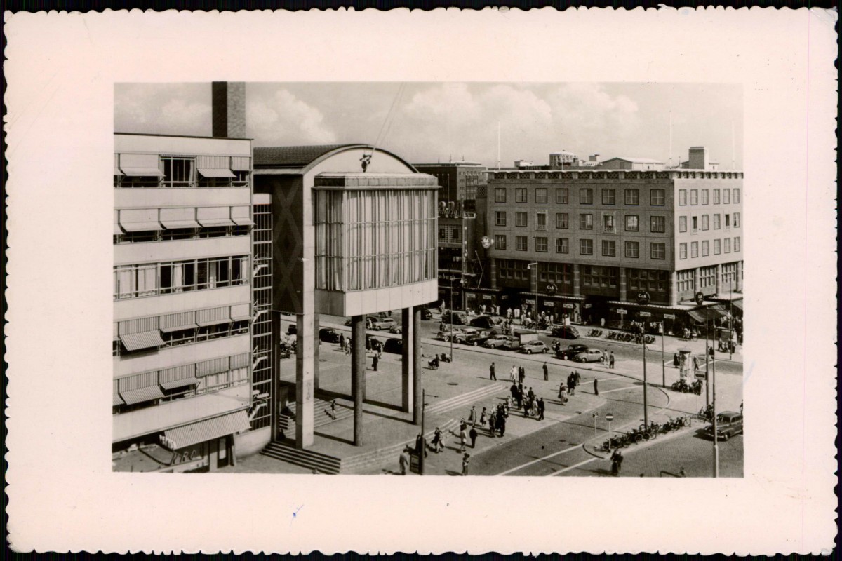 vergrößern: Bildseite historische Ansichtskarte von 1959: Coolsingel Beursplein:: Rotterdam