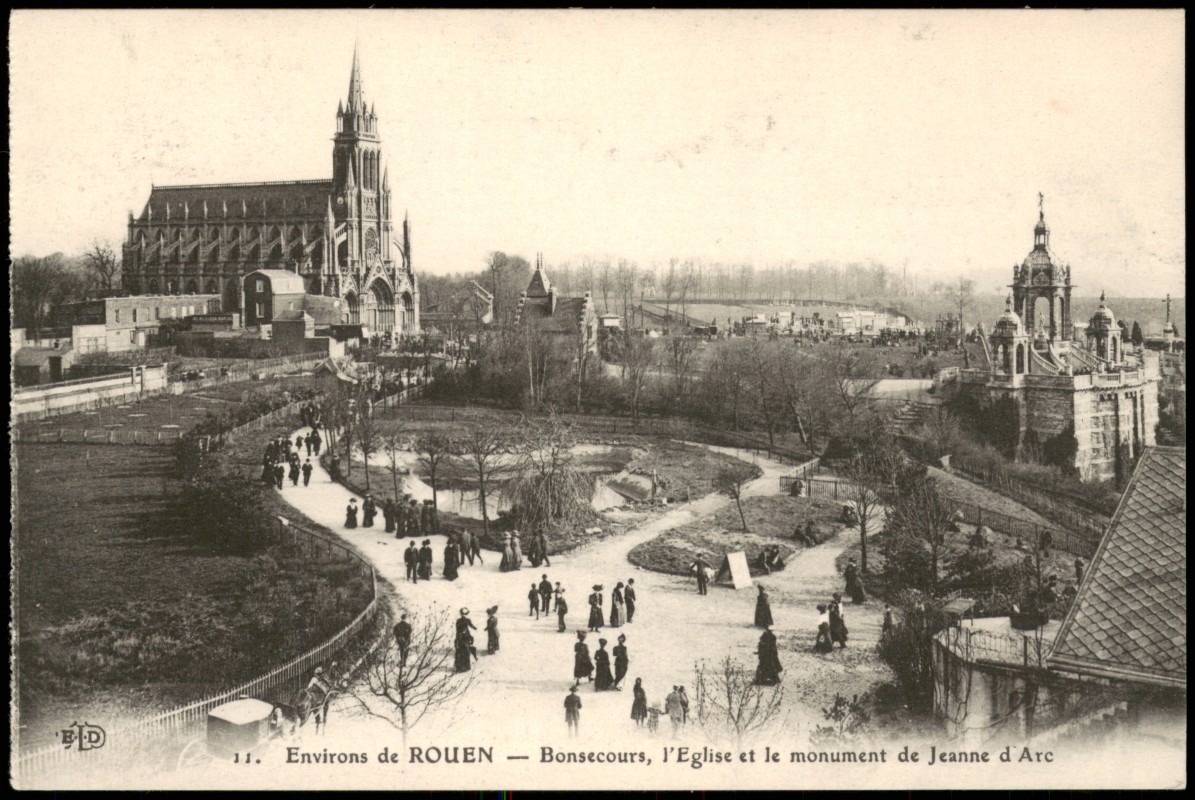 Environs De Rouen Bonsecours L Eglise Monument De Jeanne D Arc