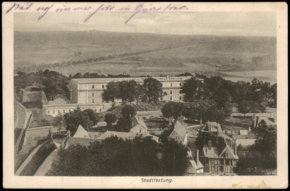 vergrößern: Bildseite historische Ansichtskarte von 1917: Stadtfestung Militär/Propaganda 1.WK (Erster Weltkrieg)::