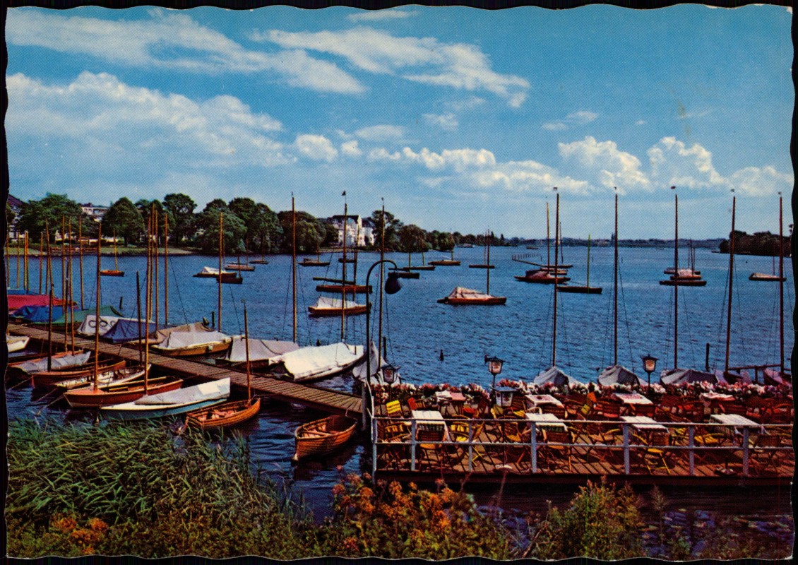 zoom: Image side vintage Postcard from 1979: Blick von der Krugkoppelbrücke:: Hamburg