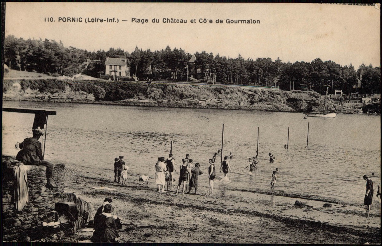 vergrößern: Bildseite historische Ansichtskarte von 1912: Plage du Château et co