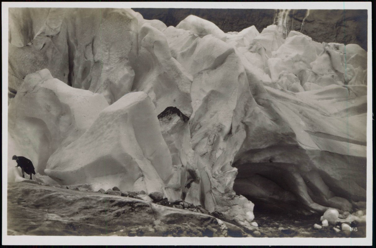 vergrößern: Bildseite historische Ansichtskarte von 1929: Brixdalsbreen Norwegen Norge:: Norwegen