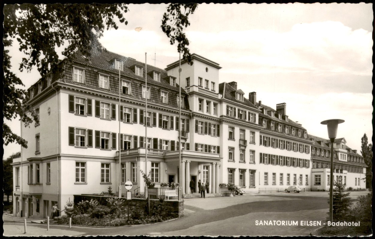 zoom: Image side vintage Postcard from 1960: SANATORIUM EILSEN der LVA Hannover:: Bad Eilsen