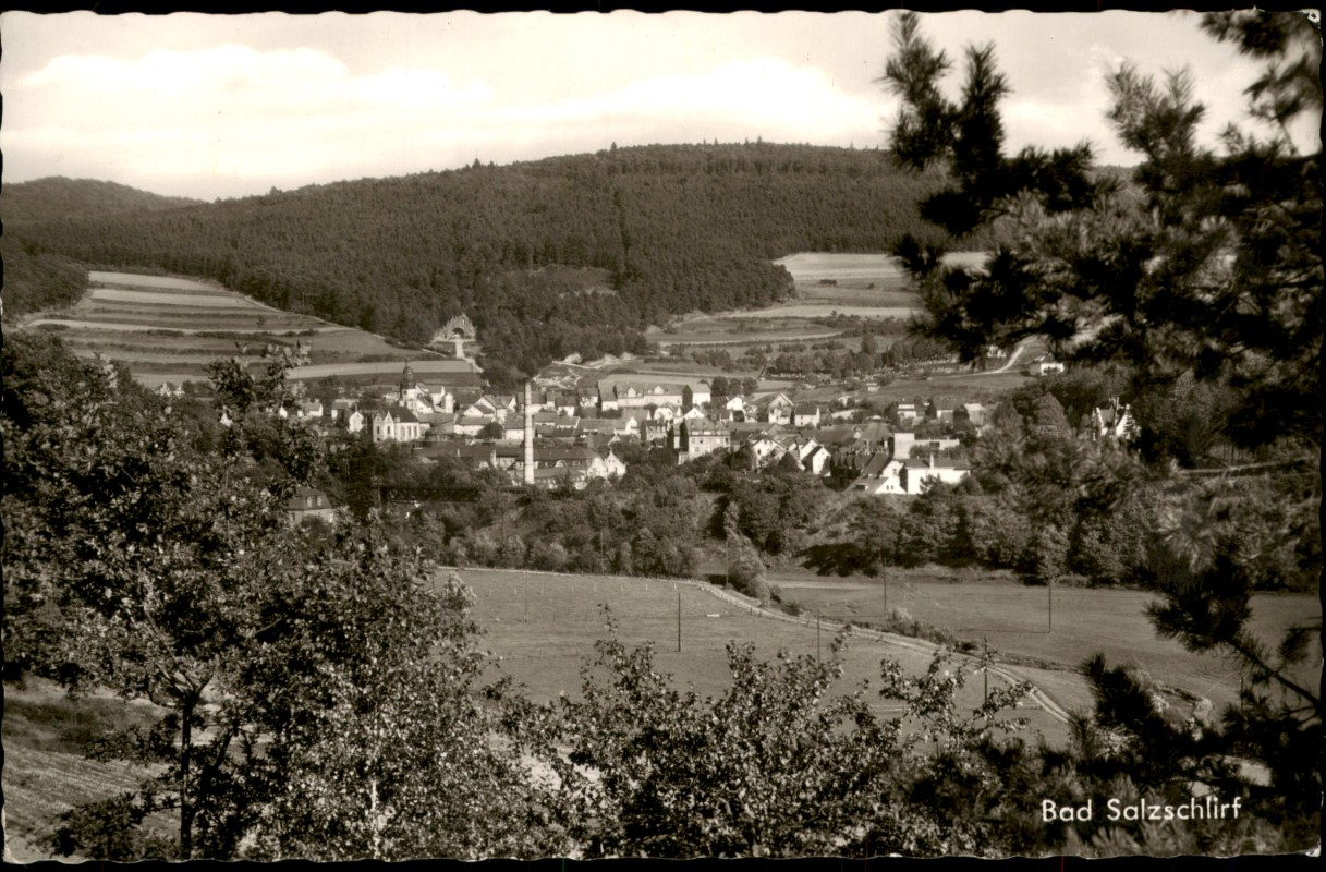 zoom: Image side vintage Postcard from 1965: Stadtpartie - Fotokarte:: Bad Salzschlirf