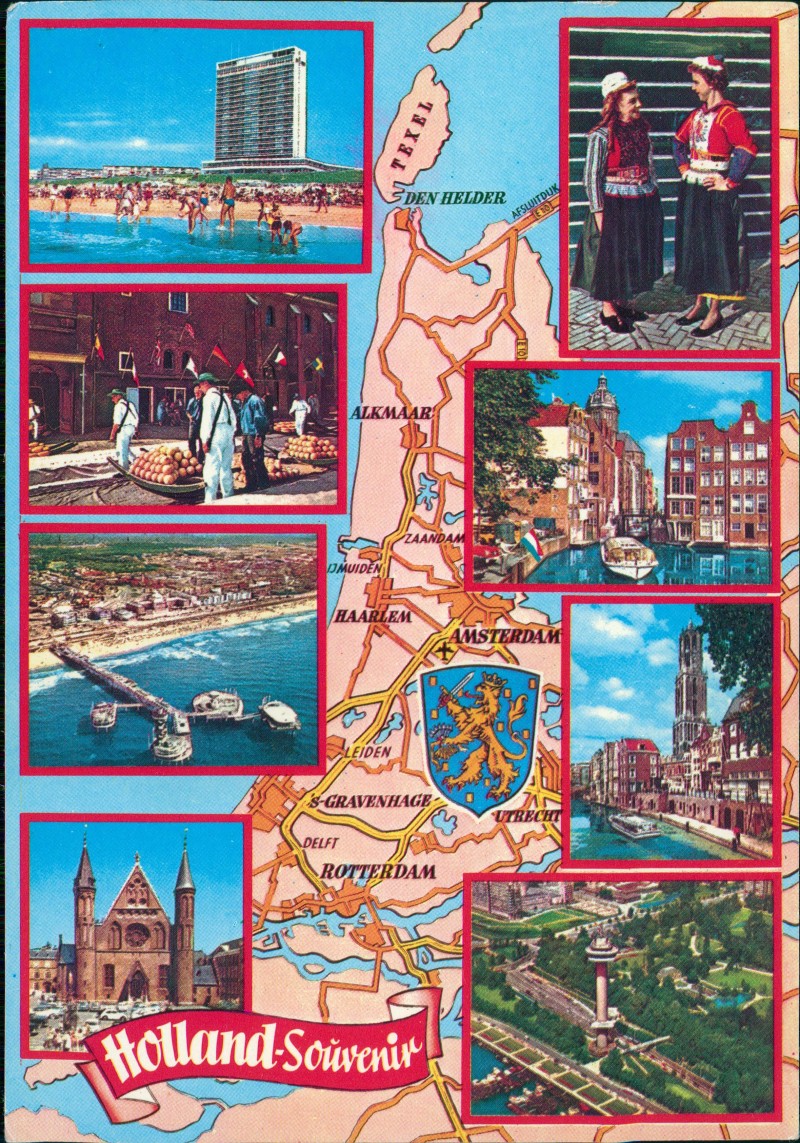 zoom: Image side vintage Postcard from 1988: Mehrbildkarte Holland Dutch Niederlande - Allgemin:: .Niederlande