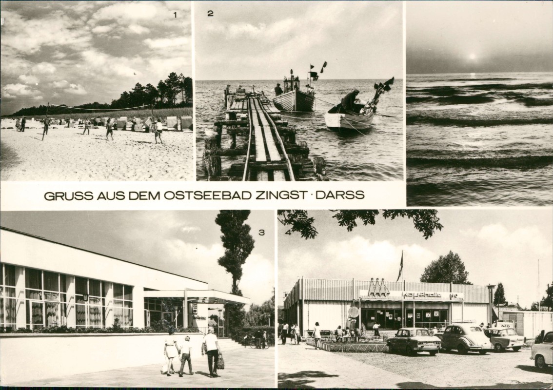 DDR Mehrbild AK Mit Fischerstrand HO Kaufhalle Uvm Zingst