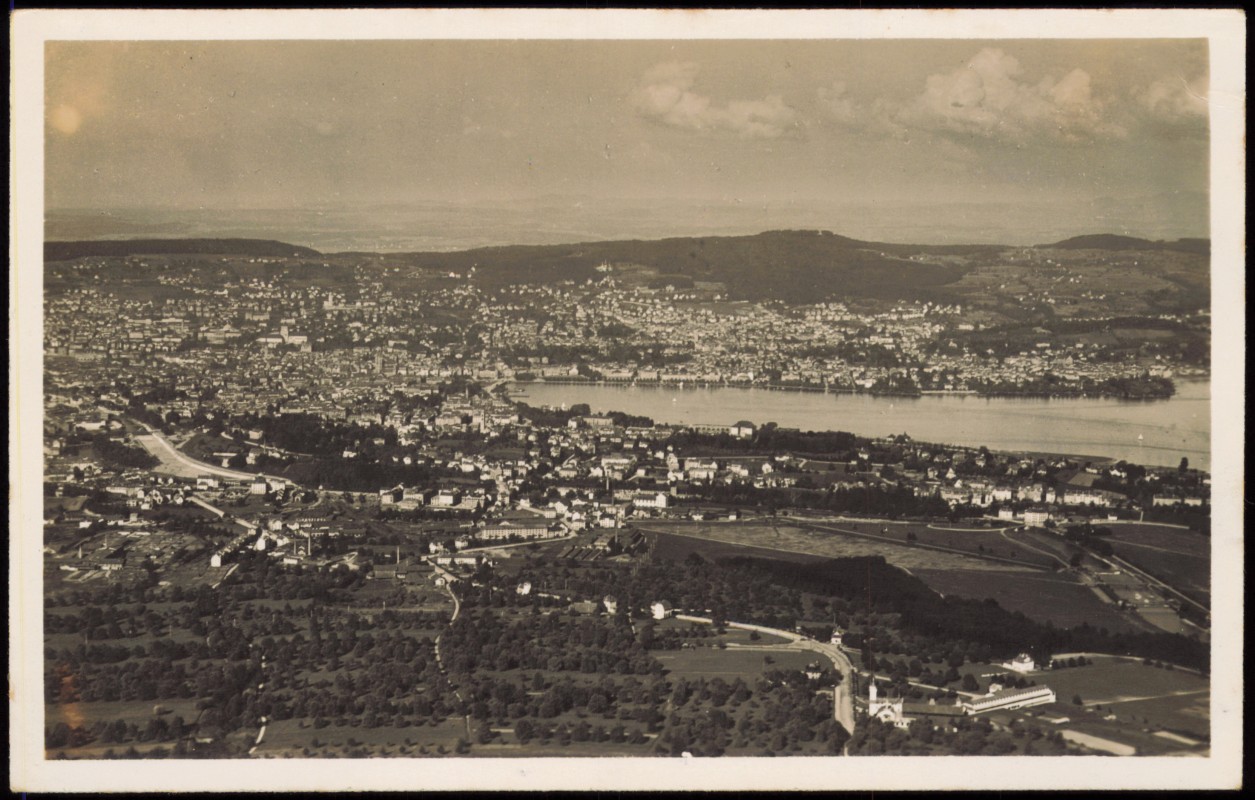 zoom: Image side vintage Postcard from 1928: Verein „Die Naturfreunde" - Totale:: Zurich