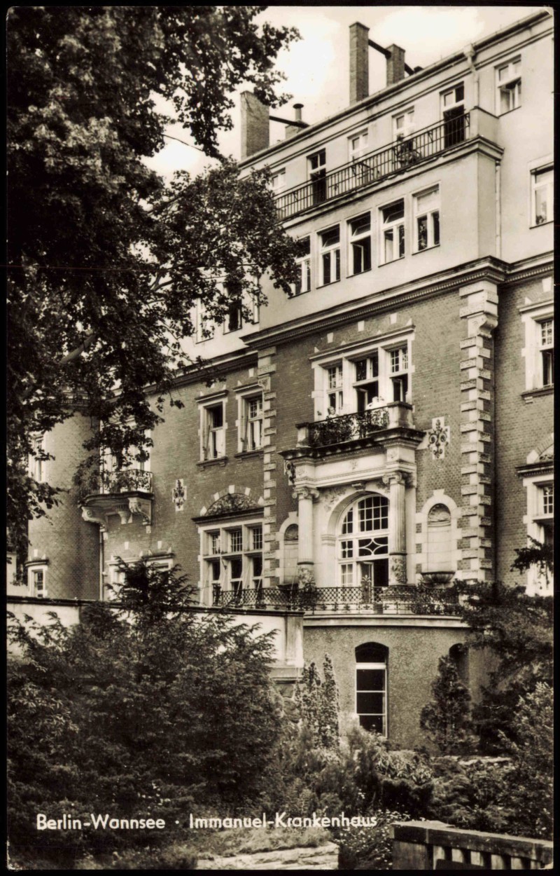 zoom: Image side vintage Postcard from 1964: Immanuel-Krankenhaus:: Wannsee-Berlin
