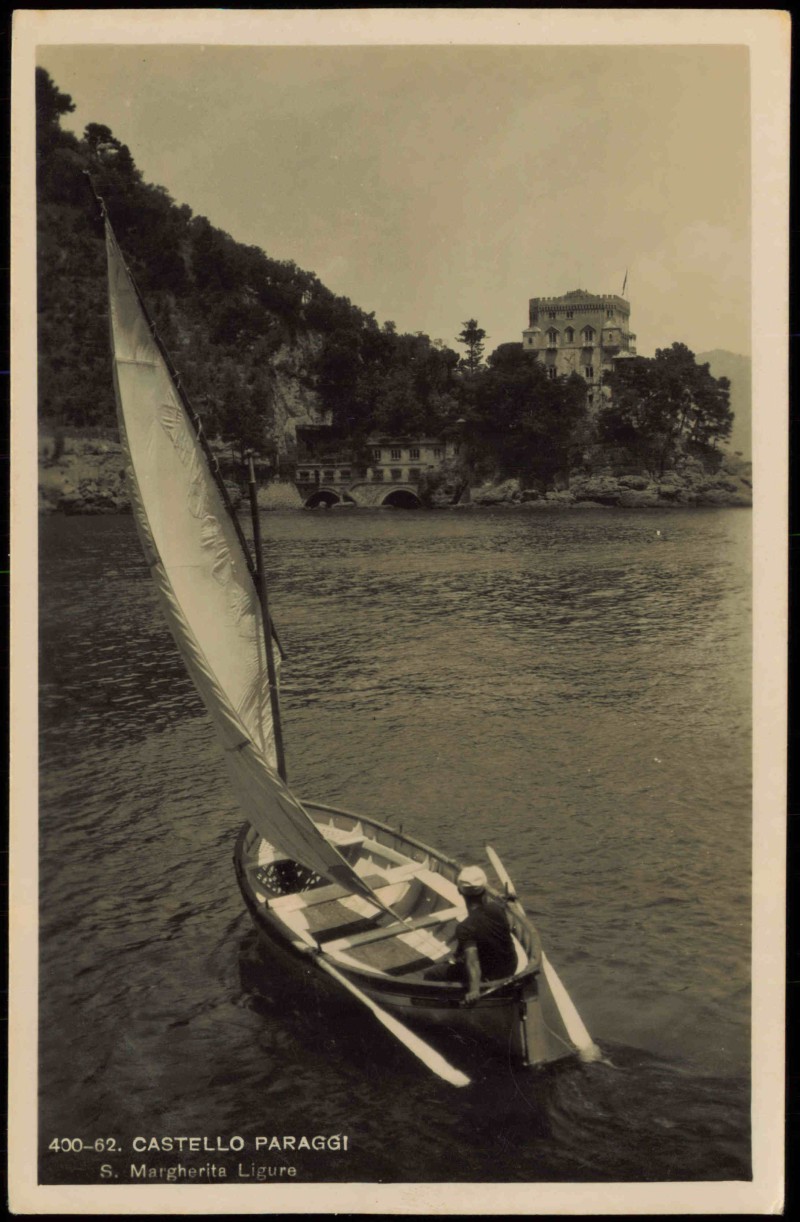 zoom: Image side vintage Postcard from 1930: Castello Paraggi (Burg) S. Margherita Ligure:: Santa Margaita