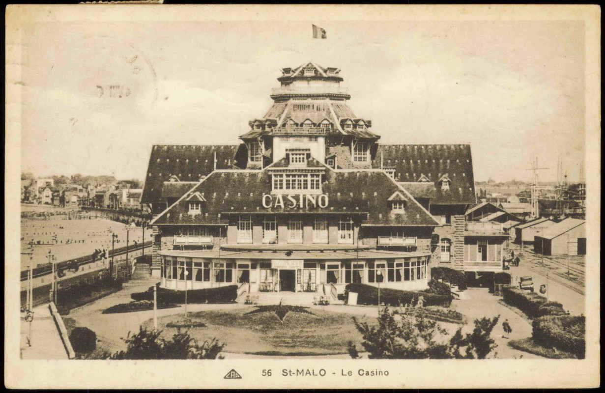 vergrößern: Bildseite historische Ansichtskarte von 1936: Le Casino:: Saint-Malo