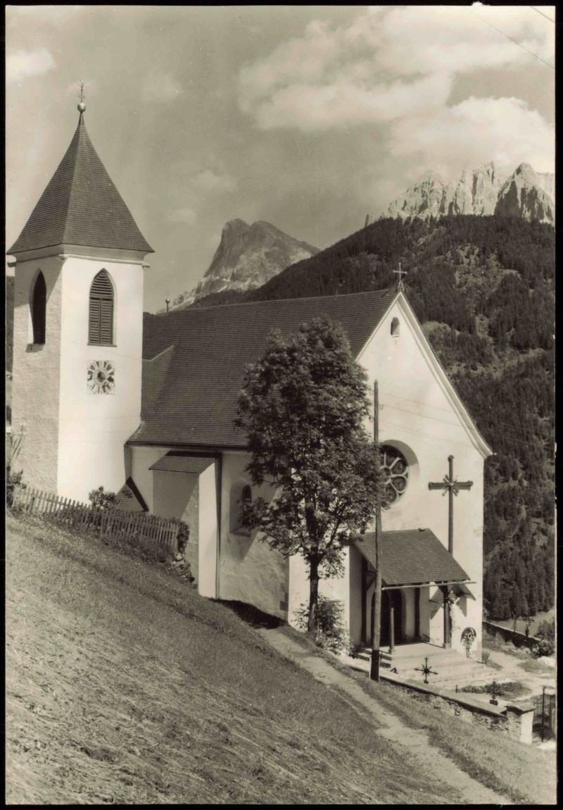 vergrößern: Bildseite historische Ansichtskarte von 1965: S. Giorgio - Kapelle Fotokarte:: Afers