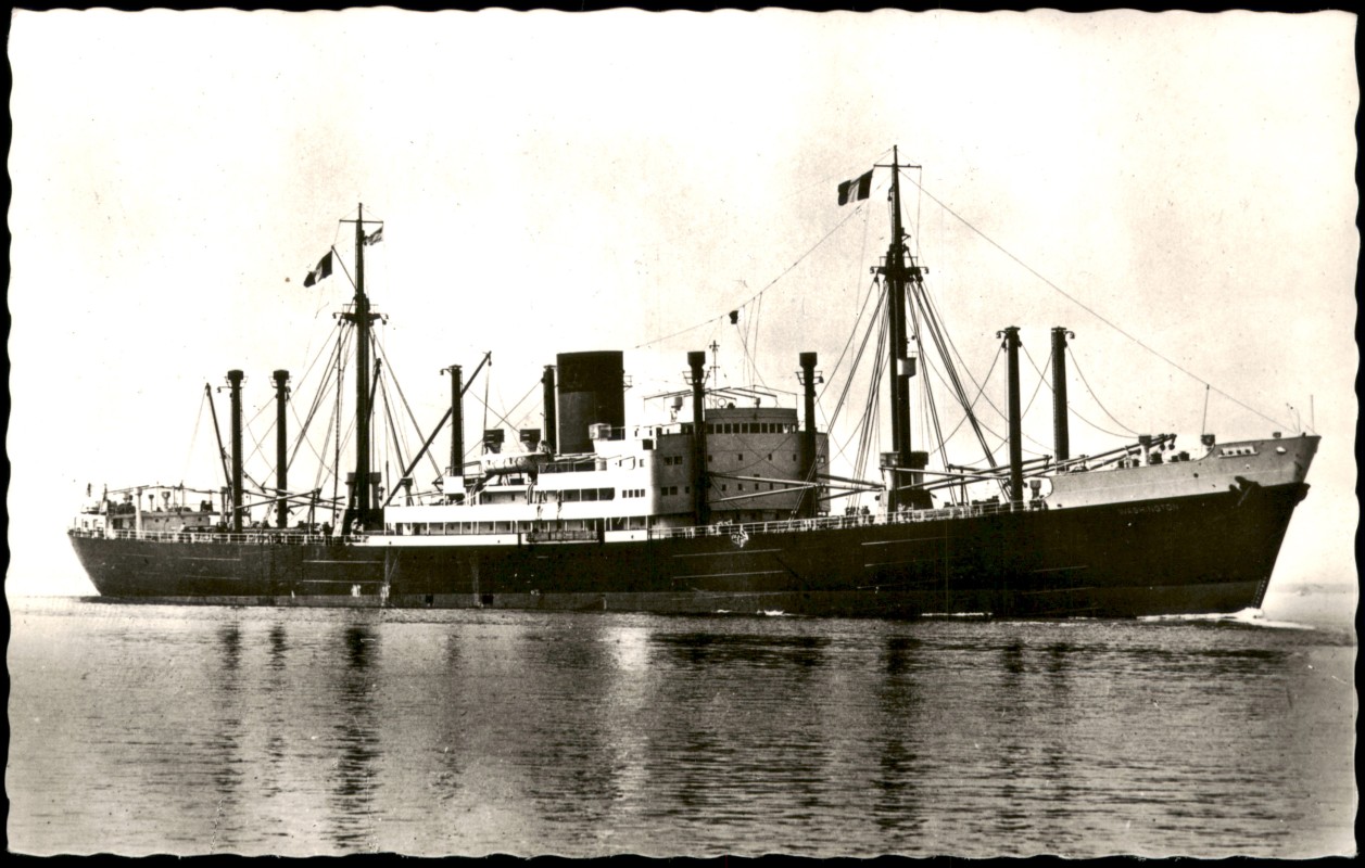 zoom: Image side vintage Postcard from 1962: Frachtschiff Schiff  WYOMING-WASHINGTON-WINNIPEG::