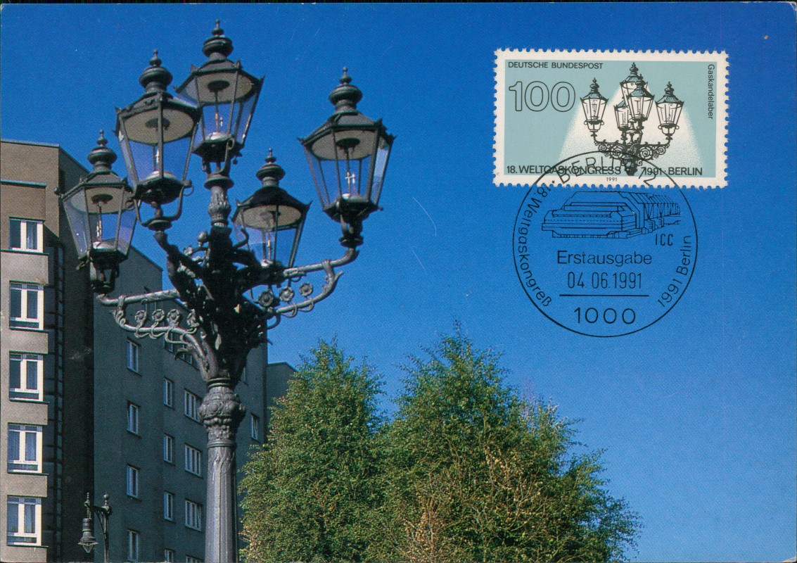 zoom: Image side vintage Postcard from 1991: Weltgaskongreß Maximumkarte Erstausgabe:: Berlin