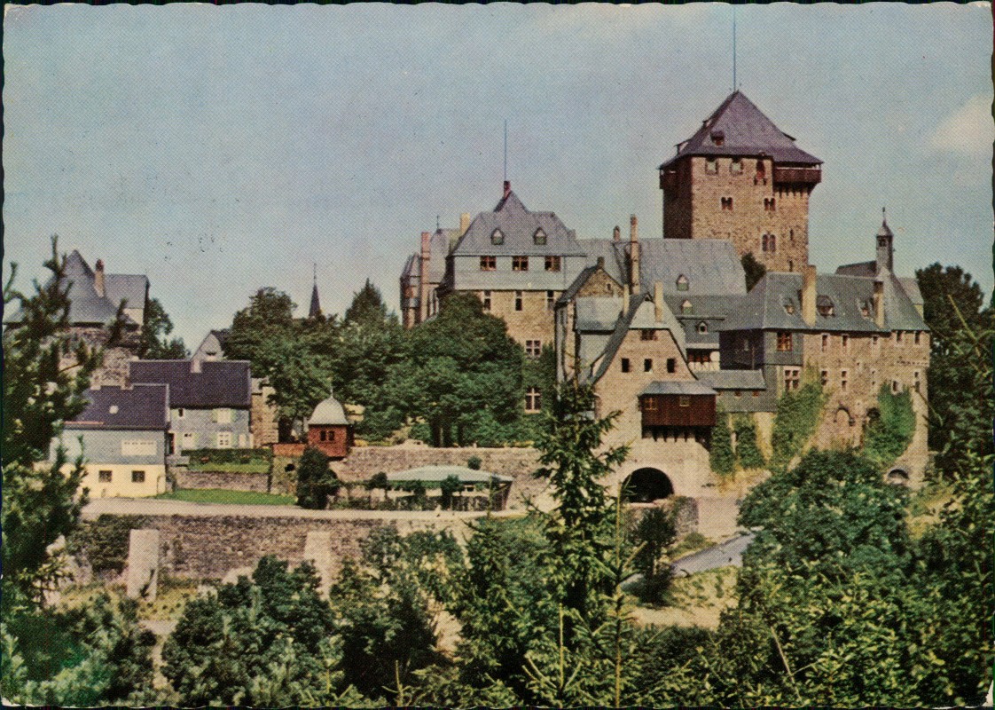 vergrößern: Bildseite historische Ansichtskarte von 1974: Schloß Burg an der Wupper:: Burg an der Wupper-Solingen