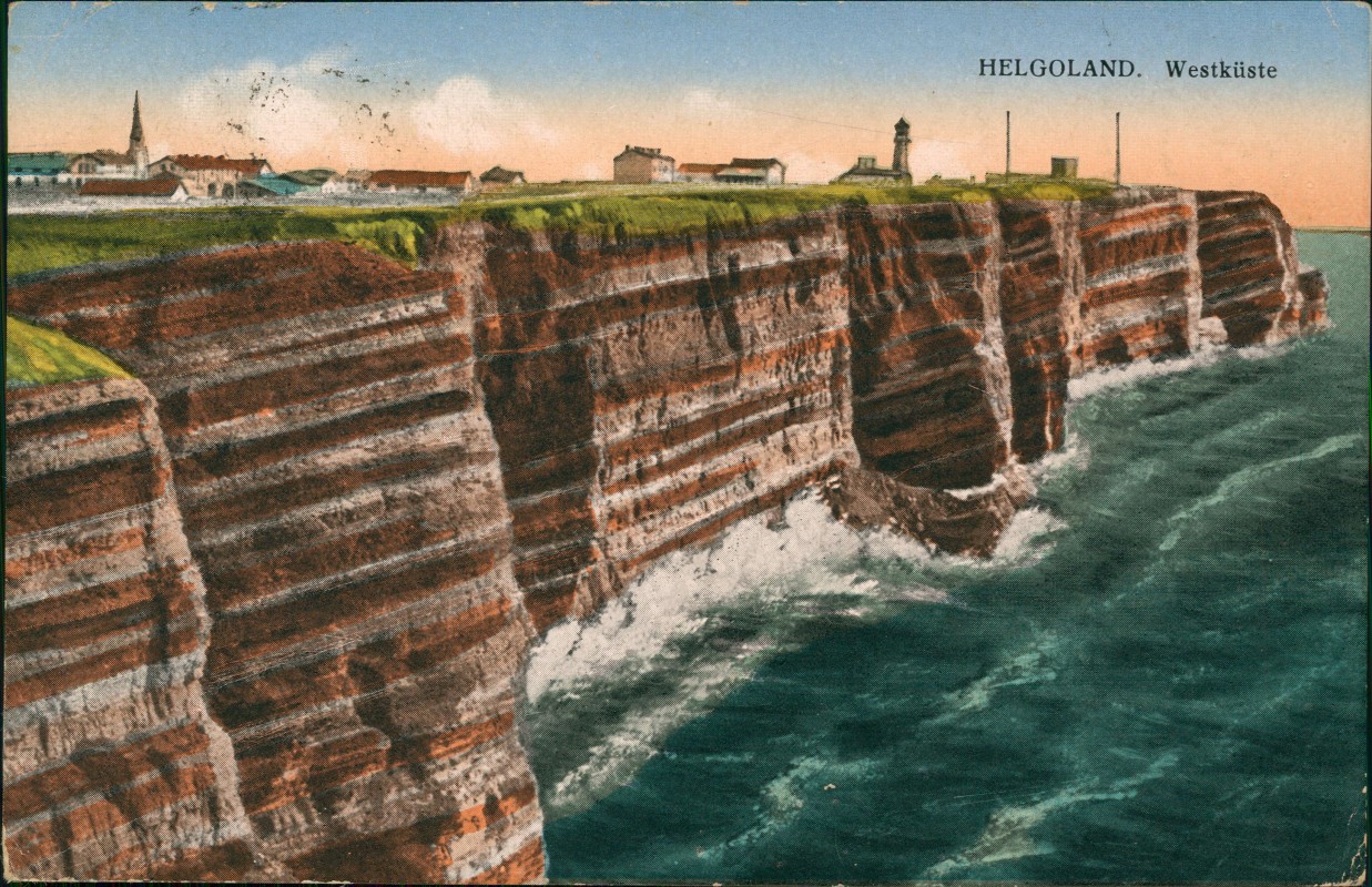zoom: Image side vintage Postcard from 1927: Westküste:: Heligoland