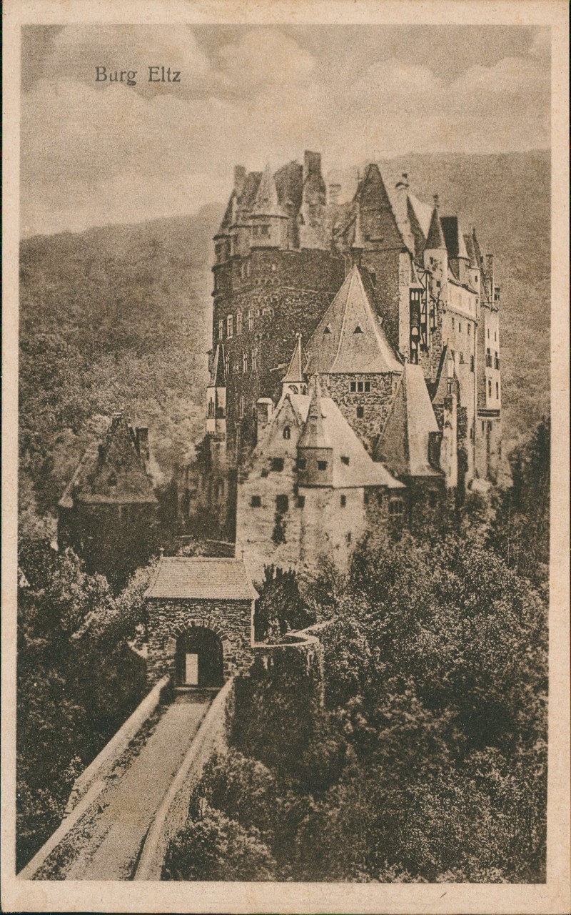 vergrößern: Bildseite historische Ansichtskarte von 1910: Burg Eltz (Castle):: Wierschem
