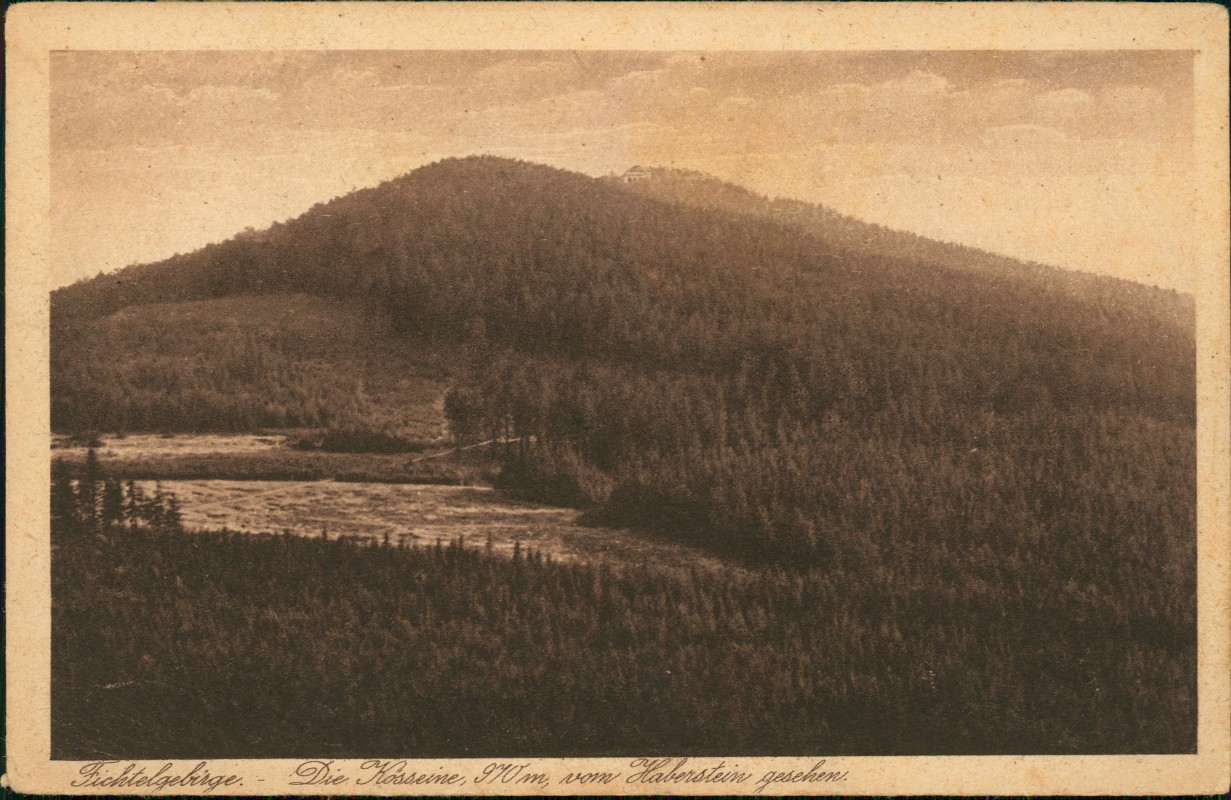 zoom: Image side vintage Postcard from 1920: Fichtelgebirge (Kosseine vom Haberstein gesehen)::