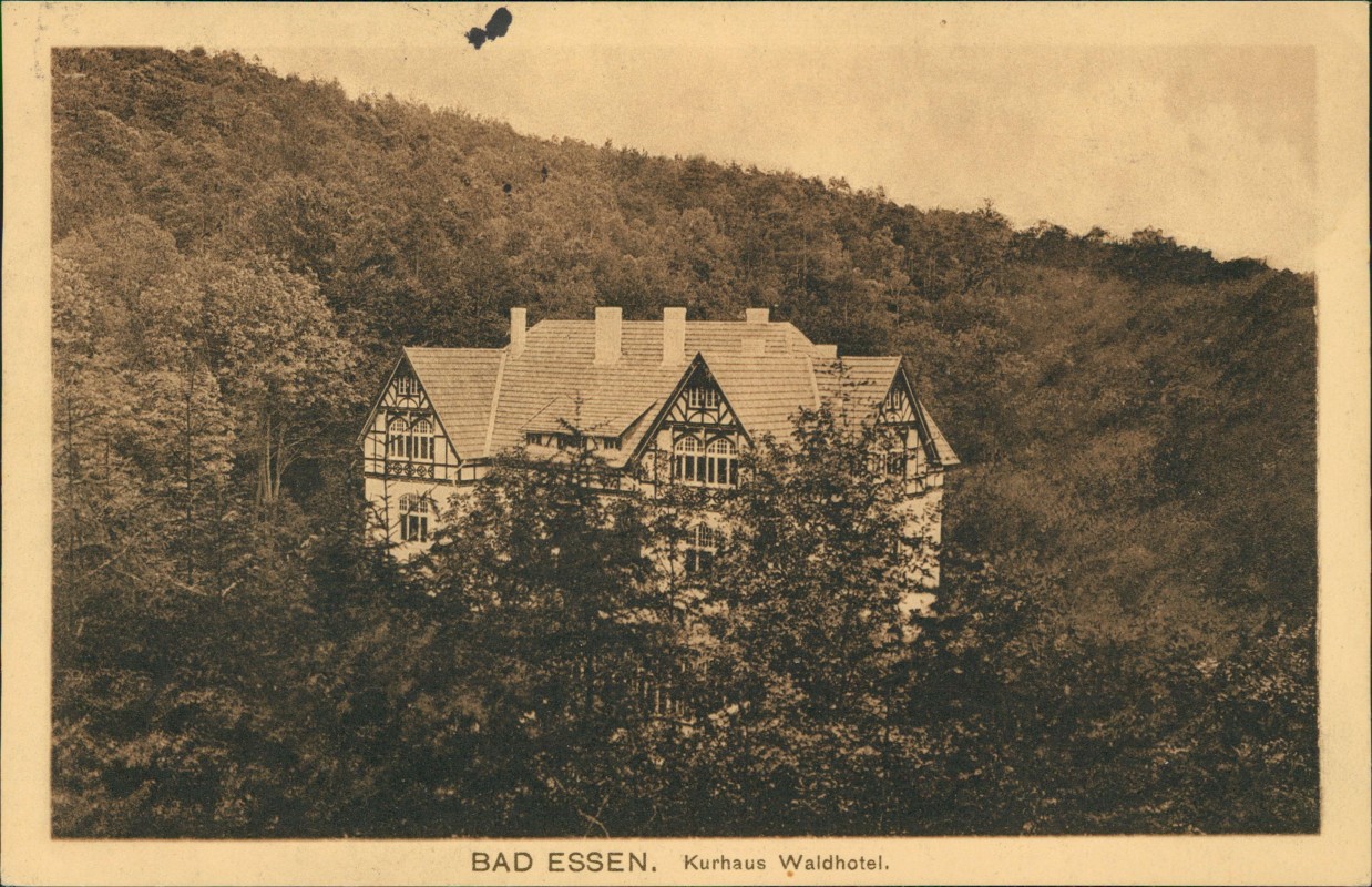 zoom: Image side vintage Postcard from 1916: Kurhaus Waldhotel.:: Bad Essen