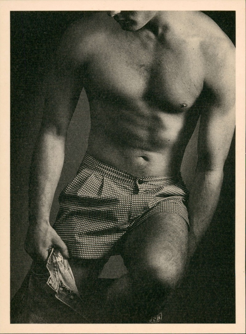 zoom: Image side vintage Postcard from 1988: Reklame Werbung BOXER SHORTS BY ROBERT DIEL Erotik::