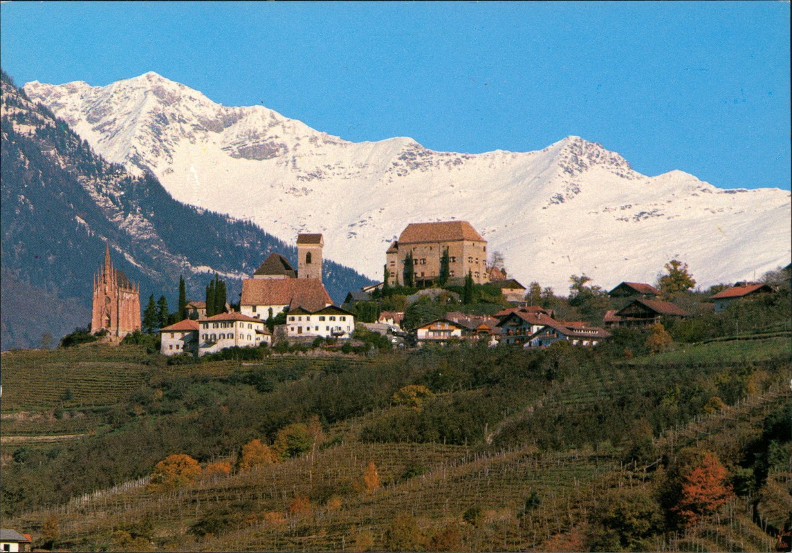 zoom: Image side vintage Postcard from 1980: Panorama mit Schloss und Mausoleum:: Scena