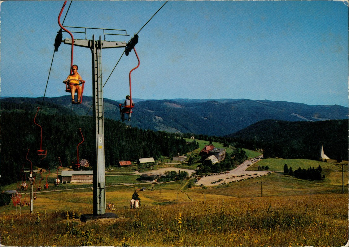 zoom: Image side vintage Postcard from 1980: FELDBERG Schwarzwald Sessellift:: Feldberg (Schwarzwald)