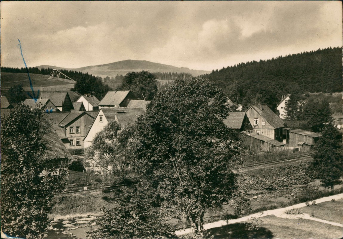 zoom: Image side vintage Postcard from 1960: Stadtpartie:: Königshütte (Harz)