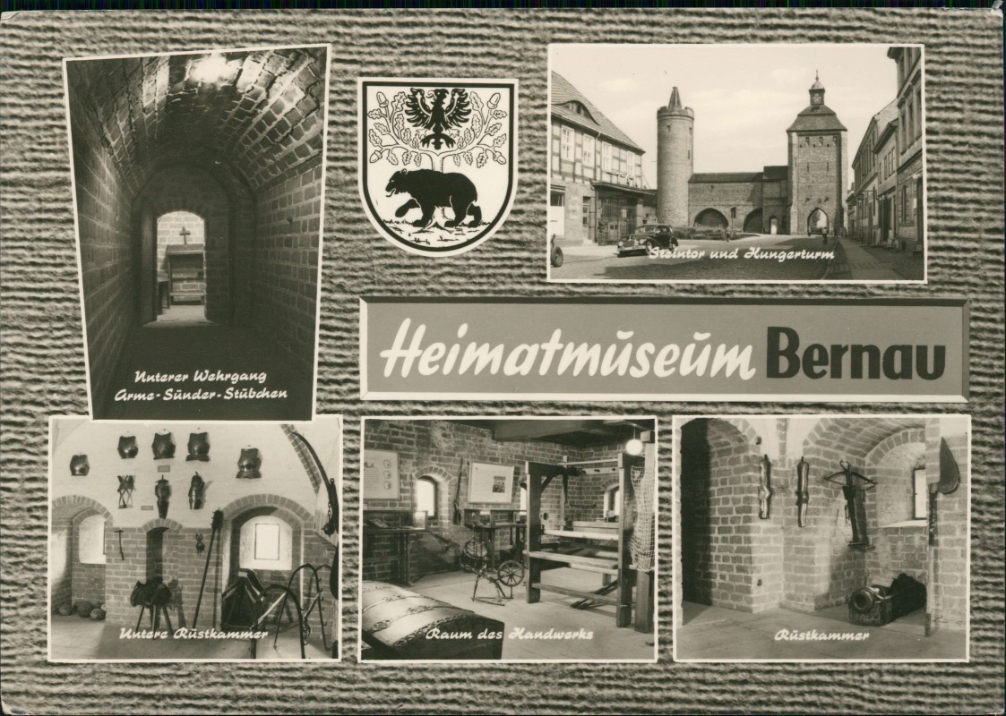 zoom: Image side vintage Postcard from 1966: Mehrbildkarte Heimatmuseum:: Bernau bei Berlin